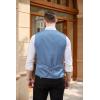 imageCOOFANDY Mens Business Suit Vest Casual Dress Vest Slim Fit Formal WaistcoatSky Blue