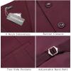 imageCOOFANDY Mens Business Suit Vest Casual Dress Vest Slim Fit Formal WaistcoatWine Red