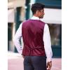 imageCOOFANDY Mens Business Suit Vest Casual Dress Vest Slim Fit Formal WaistcoatWine Red