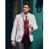 imageCOOFANDY Mens Business Suit Vest Casual Dress Vest Slim Fit Formal WaistcoatWine Red