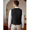 imageCOOFANDY Mens Business Suit Vest Slim Fit Dress Vest Wedding WaistcoatBlack