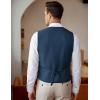 imageCOOFANDY Mens Business Suit Vest Slim Fit Dress Vest Wedding WaistcoatBlue
