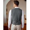 imageCOOFANDY Mens Business Suit Vest Slim Fit Dress Vest Wedding WaistcoatDark Gray
