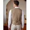 imageCOOFANDY Mens Business Suit Vest Slim Fit Dress Vest Wedding WaistcoatKhaki
