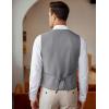 imageCOOFANDY Mens Business Suit Vest Slim Fit Dress Vest Wedding WaistcoatLight Grey
