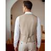 imageCOOFANDY Mens Business Suit Vest Slim Fit Dress Vest Wedding WaistcoatLight Khaki
