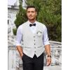 imageCOOFANDY Mens Business Suit Vest Slim Fit Dress Vest Wedding WaistcoatWhite