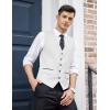 imageCOOFANDY Mens Business Suit Vest Slim Fit Dress Vest Wedding WaistcoatWhite
