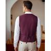 imageCOOFANDY Mens Business Suit Vest Slim Fit Dress Vest Wedding WaistcoatWine Red