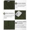 imageCOOFANDY Mens Cardigan Sweater Cable Knit V Neck Button up Sweaters Ribbed Cardigan Sweater with PocketsArmy Green