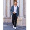 imageCOOFANDY Mens Cardigan Sweater Cable Knit V Neck Button up Sweaters Ribbed Cardigan Sweater with PocketsBlue