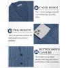 imageCOOFANDY Mens Cardigan Sweater Cable Knit V Neck Button up Sweaters Ribbed Cardigan Sweater with PocketsBlue