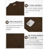 imageCOOFANDY Mens Cardigan Sweater Cable Knit V Neck Button up Sweaters Ribbed Cardigan Sweater with PocketsBrown