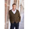 imageCOOFANDY Mens Cardigan Sweater Cable Knit V Neck Button up Sweaters Ribbed Cardigan Sweater with PocketsBrown