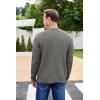 imageCOOFANDY Mens Cardigan Sweater Cable Knit V Neck Button up Sweaters Ribbed Cardigan Sweater with PocketsGrey