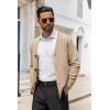 imageCOOFANDY Mens Cardigan Sweater Cable Knit V Neck Button up Sweaters Ribbed Cardigan Sweater with PocketsKhaki