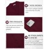 imageCOOFANDY Mens Cardigan Sweater Cable Knit V Neck Button up Sweaters Ribbed Cardigan Sweater with PocketsWine Red