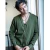 imageCOOFANDY Mens Cardigan Sweater Long Sleeve Casual V Neck Lightweight Button Down Knitted Sweater with Pockets Fall ClothesArmy Green