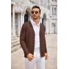 imageCOOFANDY Mens Cardigan Sweater Long Sleeve Casual V Neck Lightweight Button Down Knitted Sweater with Pockets Fall ClothesBrown