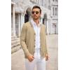 imageCOOFANDY Mens Cardigan Sweater Long Sleeve Casual V Neck Lightweight Button Down Knitted Sweater with Pockets Fall ClothesKhaki