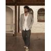 imageCOOFANDY Mens Cardigan Sweater Long Sleeve Casual V Neck Lightweight Button Down Knitted Sweater with Pockets Fall ClothesLight Grey