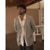 imageCOOFANDY Mens Cardigan Sweater Long Sleeve Casual V Neck Lightweight Button Down Knitted Sweater with Pockets Fall ClothesLight Grey