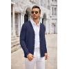 imageCOOFANDY Mens Cardigan Sweater Long Sleeve Casual V Neck Lightweight Button Down Knitted Sweater with Pockets Fall ClothesNavy Blue