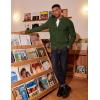imageCOOFANDY Mens Cardigan Sweater Slim Fit Stand Collar Cardigan Casual Cable Knitted Button Down Sweater with PocketsArmy Green