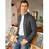 imageCOOFANDY Mens Cardigan Sweater Slim Fit Stand Collar Cardigan Casual Cable Knitted Button Down Sweater with PocketsDark Grey