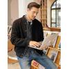 imageCOOFANDY Mens Cardigan Sweater Slim Fit Stand Collar Cardigan Casual Cable Knitted Button Down Sweater with PocketsDark Grey