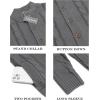 imageCOOFANDY Mens Cardigan Sweater Slim Fit Stand Collar Cardigan Casual Cable Knitted Button Down Sweater with PocketsGrey