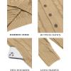 imageCOOFANDY Mens Cardigan Sweater Slim Fit Stand Collar Cardigan Casual Cable Knitted Button Down Sweater with PocketsKhaki