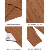 imageCOOFANDY Mens Cardigan Sweater Slim Fit Stand Collar Cardigan Casual Cable Knitted Button Down Sweater with PocketsLight Caramel