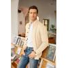 imageCOOFANDY Mens Cardigan Sweater Slim Fit Stand Collar Cardigan Casual Cable Knitted Button Down Sweater with PocketsLight Khaki