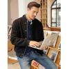 imageCOOFANDY Mens Cardigan Sweater Slim Fit Stand Collar Cardigan Casual Cable Knitted Button Down Sweater with PocketsNavy Blue