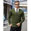 imageCOOFANDY Mens Cardigan Sweaters Long Sleeve V Neck Cardigans Lightweight Knitted Button Down Sweaters with PocketsArmy Green
