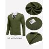 imageCOOFANDY Mens Cardigan Sweaters Long Sleeve V Neck Cardigans Lightweight Knitted Button Down Sweaters with PocketsArmy Green