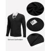 imageCOOFANDY Mens Cardigan Sweaters Long Sleeve V Neck Cardigans Lightweight Knitted Button Down Sweaters with PocketsBlack