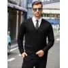 imageCOOFANDY Mens Cardigan Sweaters Long Sleeve V Neck Cardigans Lightweight Knitted Button Down Sweaters with PocketsBlack