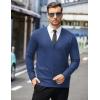 imageCOOFANDY Mens Cardigan Sweaters Long Sleeve V Neck Cardigans Lightweight Knitted Button Down Sweaters with PocketsBlue