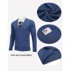 imageCOOFANDY Mens Cardigan Sweaters Long Sleeve V Neck Cardigans Lightweight Knitted Button Down Sweaters with PocketsBlue
