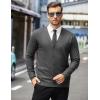 imageCOOFANDY Mens Cardigan Sweaters Long Sleeve V Neck Cardigans Lightweight Knitted Button Down Sweaters with PocketsDark Grey