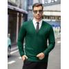 imageCOOFANDY Mens Cardigan Sweaters Long Sleeve V Neck Cardigans Lightweight Knitted Button Down Sweaters with PocketsGreen