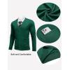 imageCOOFANDY Mens Cardigan Sweaters Long Sleeve V Neck Cardigans Lightweight Knitted Button Down Sweaters with PocketsGreen