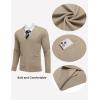 imageCOOFANDY Mens Cardigan Sweaters Long Sleeve V Neck Cardigans Lightweight Knitted Button Down Sweaters with PocketsKhaki