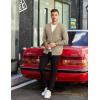 imageCOOFANDY Mens Cardigan Sweaters Long Sleeve V Neck Cardigans Lightweight Knitted Button Down Sweaters with PocketsKhaki