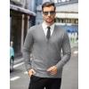 imageCOOFANDY Mens Cardigan Sweaters Long Sleeve V Neck Cardigans Lightweight Knitted Button Down Sweaters with PocketsLight Grey