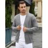 imageCOOFANDY Mens Cardigan Sweaters Long Sleeve V Neck Cardigans Lightweight Knitted Button Down Sweaters with PocketsLight Grey