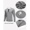 imageCOOFANDY Mens Cardigan Sweaters Long Sleeve V Neck Cardigans Lightweight Knitted Button Down Sweaters with PocketsLight Grey