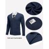 imageCOOFANDY Mens Cardigan Sweaters Long Sleeve V Neck Cardigans Lightweight Knitted Button Down Sweaters with PocketsNavy Blue